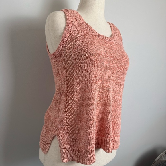 Women's Lilla P Pink Knit Sleeveless Top - Picture 2 of 7